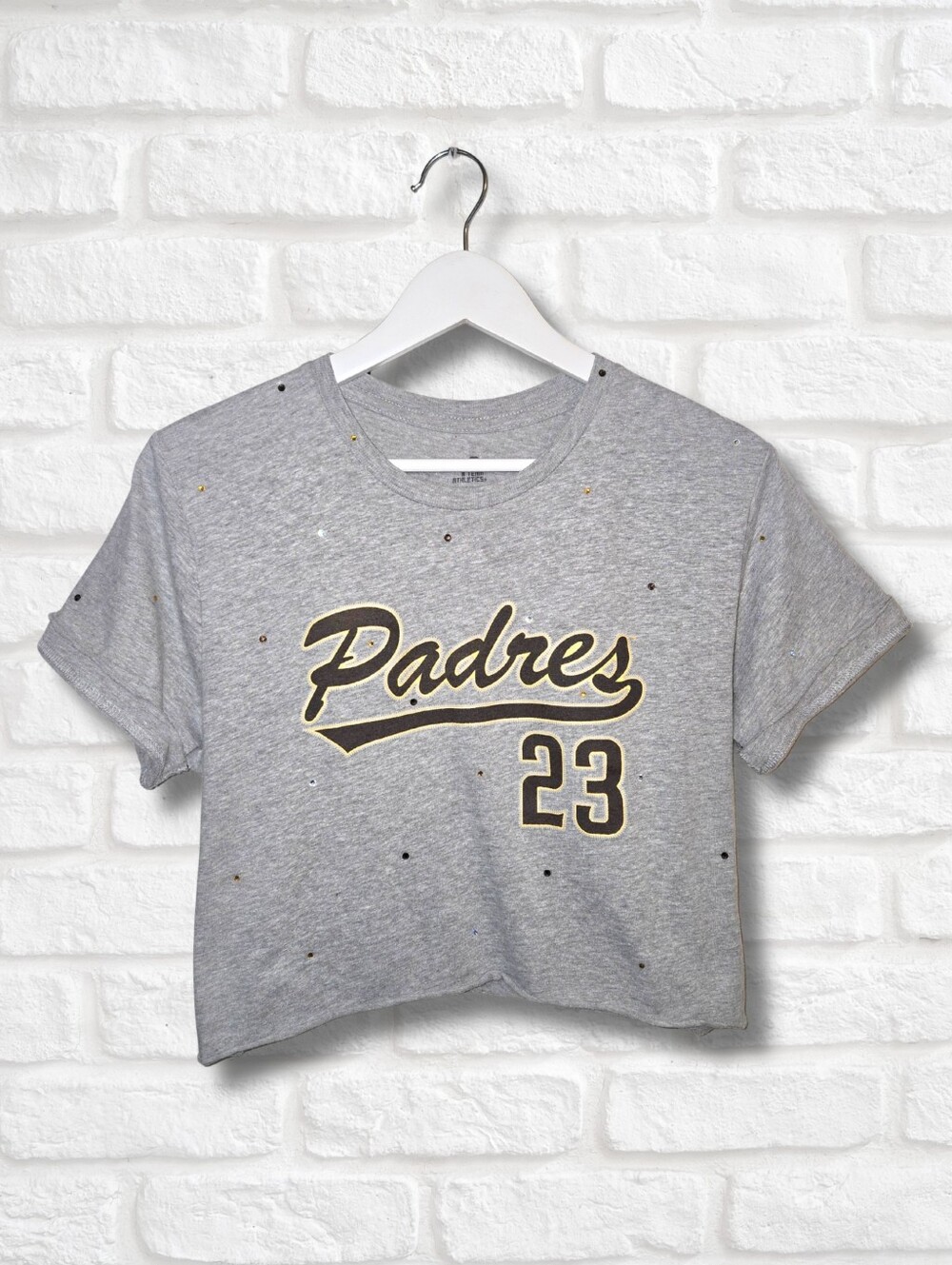 San Diego Padres Crop Top W/Rhinestones